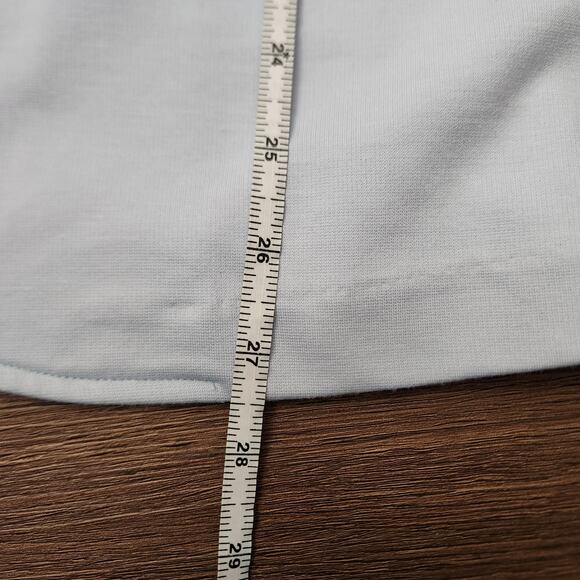 Miller Wendt Blue Open Front Blazer M Stretch Preppy Classic Office - Picture 5 of 8